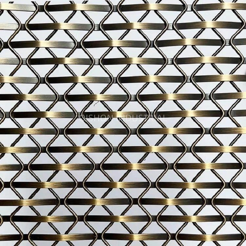 High Tensile Durable Colorful Crimped Wire Mesh for Building Decoration